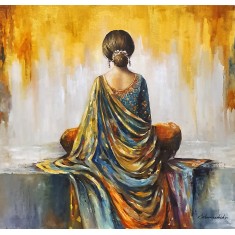 Sabeen Rashid, 24 x 24 Inches, Acrylic on Canvas, Figurative Painting, AC-SBRS-006